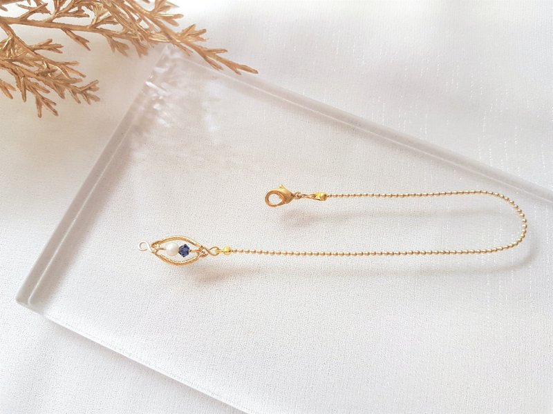 爱上你的蓝眼睛 · 水晶 珍珠 圆珠链 手链 - 手链/手环 - 水晶 蓝色