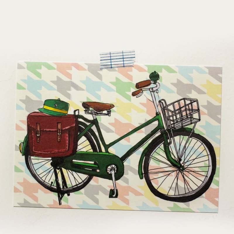 邮差等等我明信片 - 卡片/明信片 - 纸 绿色