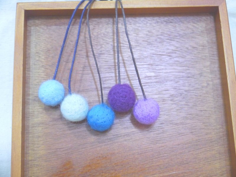 |羊毛毡|暖书签(蓝紫色系) - 书签 - 羊毛 蓝色