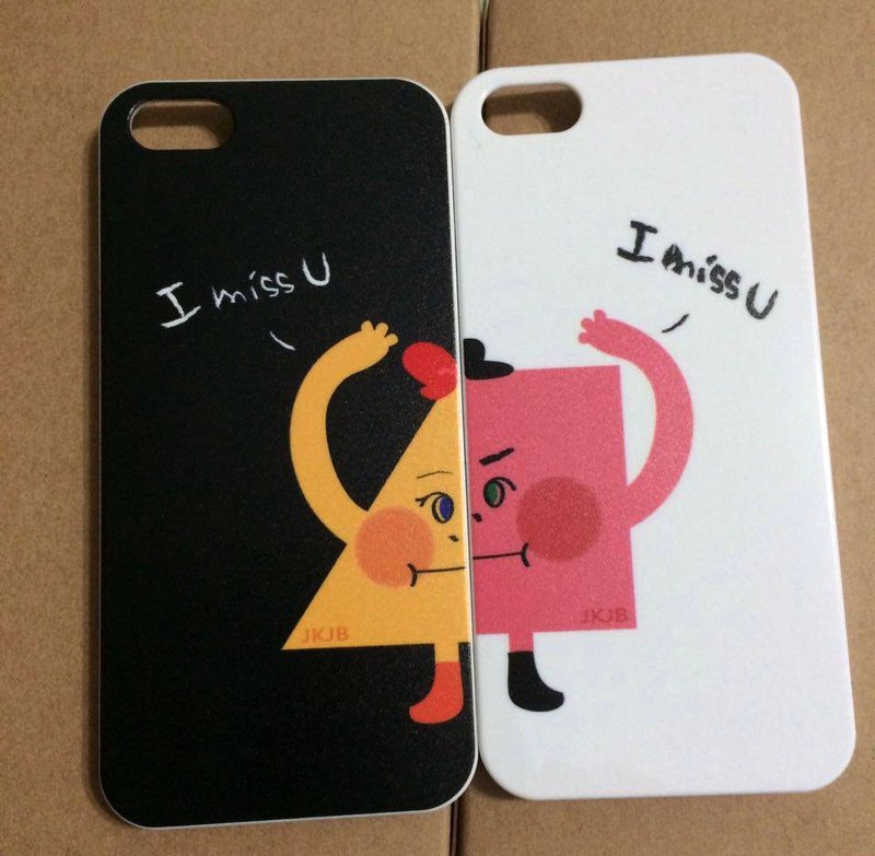 三角&方方 一人一半感情不会散- iPhone手机壳(硬壳款) - 手机壳/手机套 - 塑料 多色