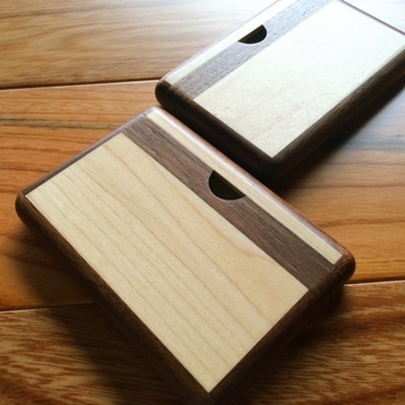 木入三分。佐佐木横式名片盒 - 名片夹/名片盒 - 木头 黑色