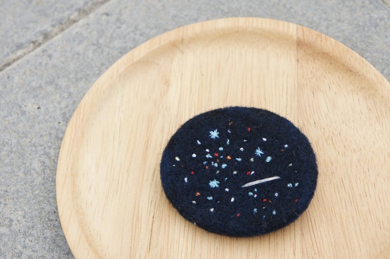 星空 羊毛毡别针 - 胸针 - 羊毛 蓝色