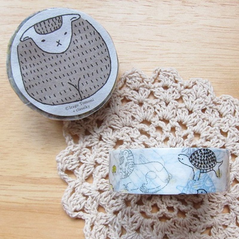 仓敷意匠和纸胶带【怪兽动物-蓝(29926-01)】 - 纸胶带 - 纸 