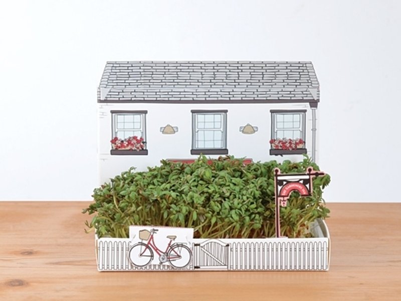 火柴盒花园－乡间传统酒吧 - 卡片/明信片 - 纸 绿色