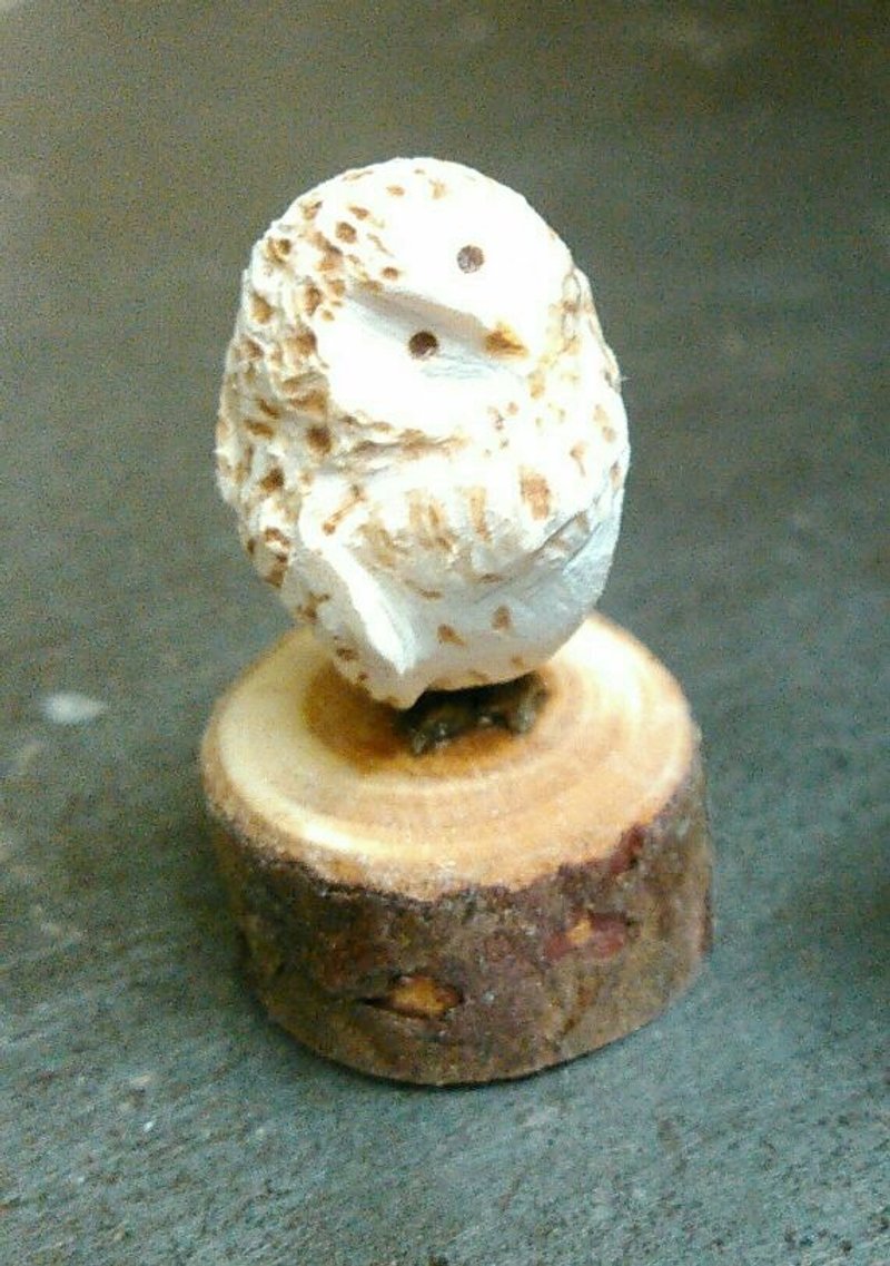 Owl (single item) - 摆饰 - 木头 咖啡色