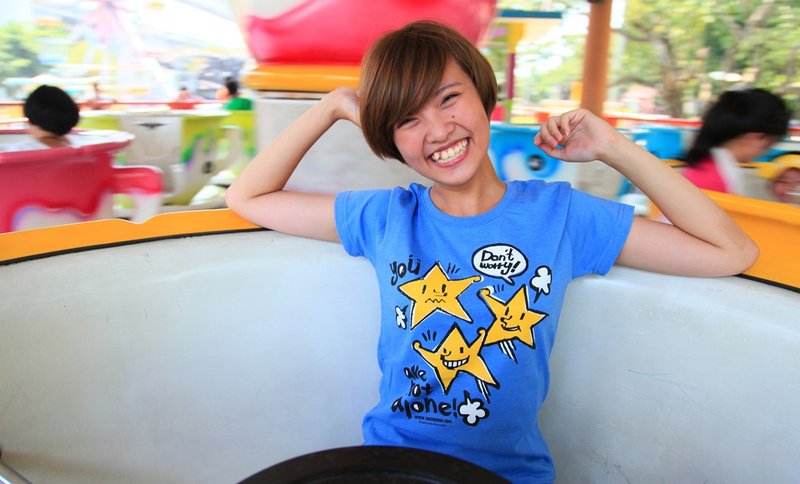 星星好朋友纯棉踢 - 男装上衣/T 恤 - 棉．麻 多色