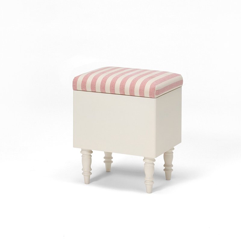 drape stool Pink × Natural - 其他家具 - 木头 