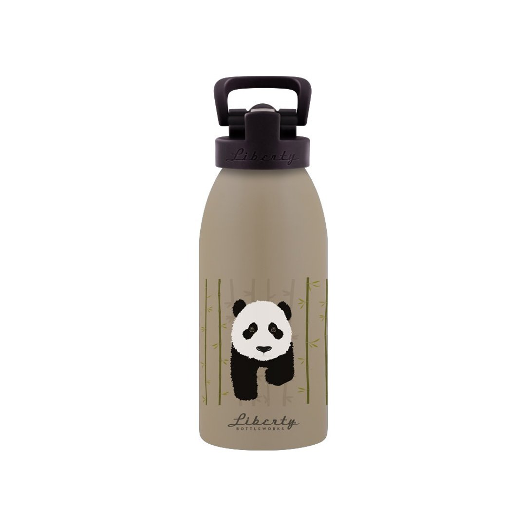 Liberty 全铝环保运动水杯-470ml-竹林熊猫/单一尺寸 - 水瓶/水壶 - 其他金属 灰色