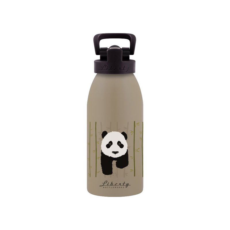 Liberty 全铝环保运动水杯-470ml-竹林熊猫/单一尺寸 - 水瓶/水壶 - 其他金属 灰色