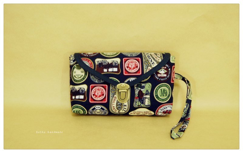 春日小品-三层手拿包(深蓝个性mark) - 其他 - 其他材质 蓝色