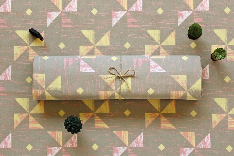 布料-拼木纹/灰粉红色 - 其他 - 其他材质 灰色