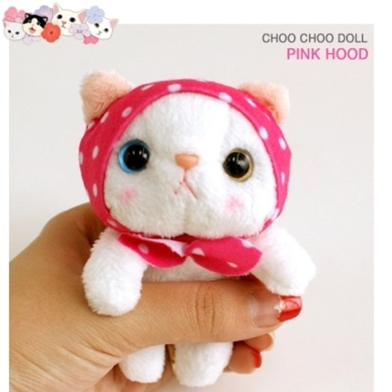 Jetoy,Choo choo甜蜜猫娃娃(9cm)_Pink hood (J1504601) - 玩偶/公仔 - 其他材质 多色