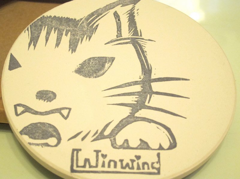 呜喵 吸水杯垫 - 杯垫 - 其他材质 黑色