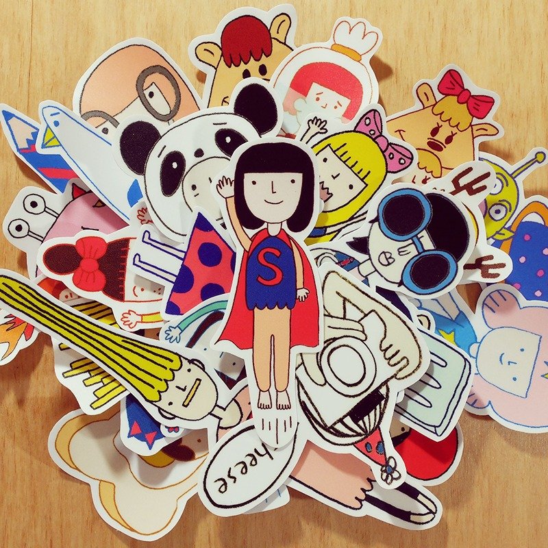 右手超人大贴纸 / 全套25张 - 贴纸 - 纸 多色