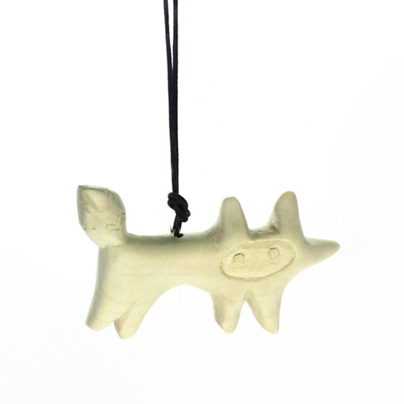 卡通狐吊饰 - 木工/竹艺/纸艺 - 木头 橘色