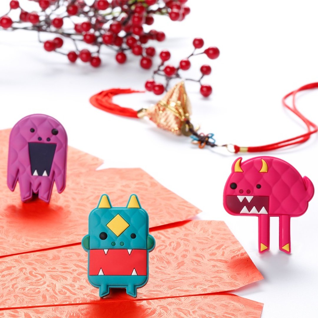 【Figurine！ 】nien monster 年兽磁铁 - 冰箱贴/磁贴 - 塑料 多色
