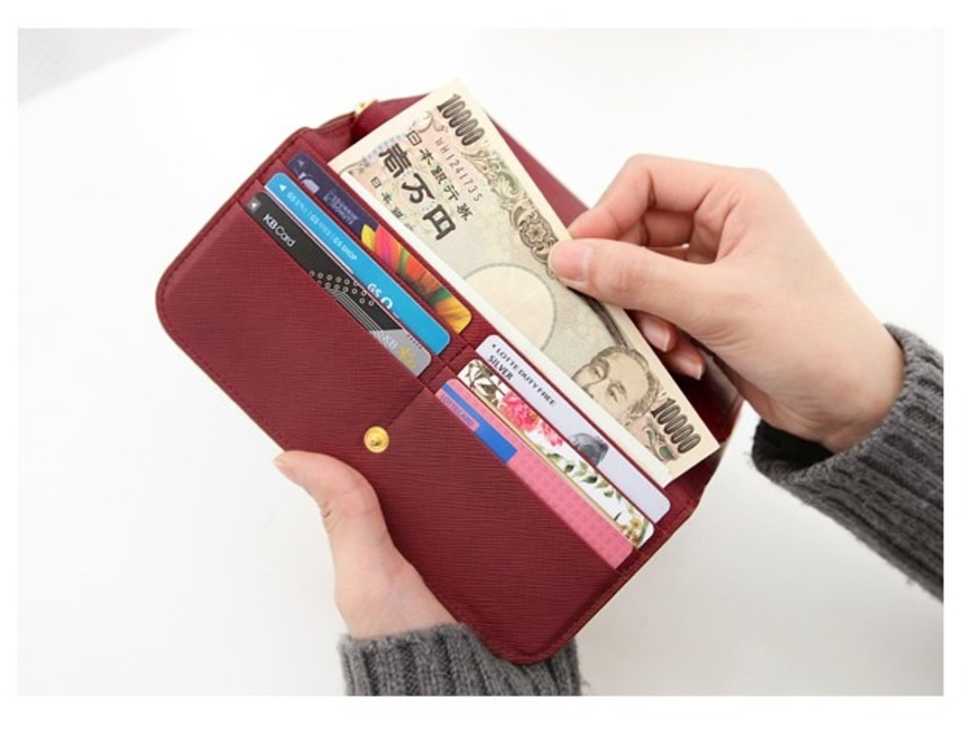 【牛一水佘】韩国 Antenna Shop Inzziper Wallet 拉链 长夹 钱包 橘色 - 皮夹/钱包 - 真皮 