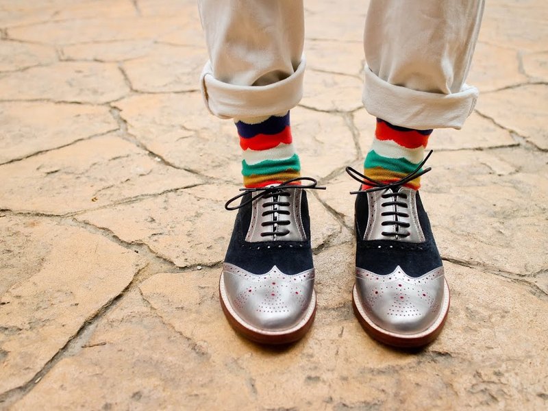 【4色】蓝空中漂流！ // 洋子的惊奇旅程纯棉袜子 :::DAWN' make up your feet ::: - 袜子 - 棉．麻 多色