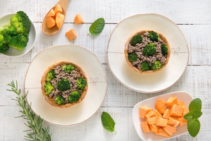 狗狗鲜食#预购#--4寸地瓜牛肉花椰菜派2入 - 狗罐头/鲜食 - 新鲜食材 多色