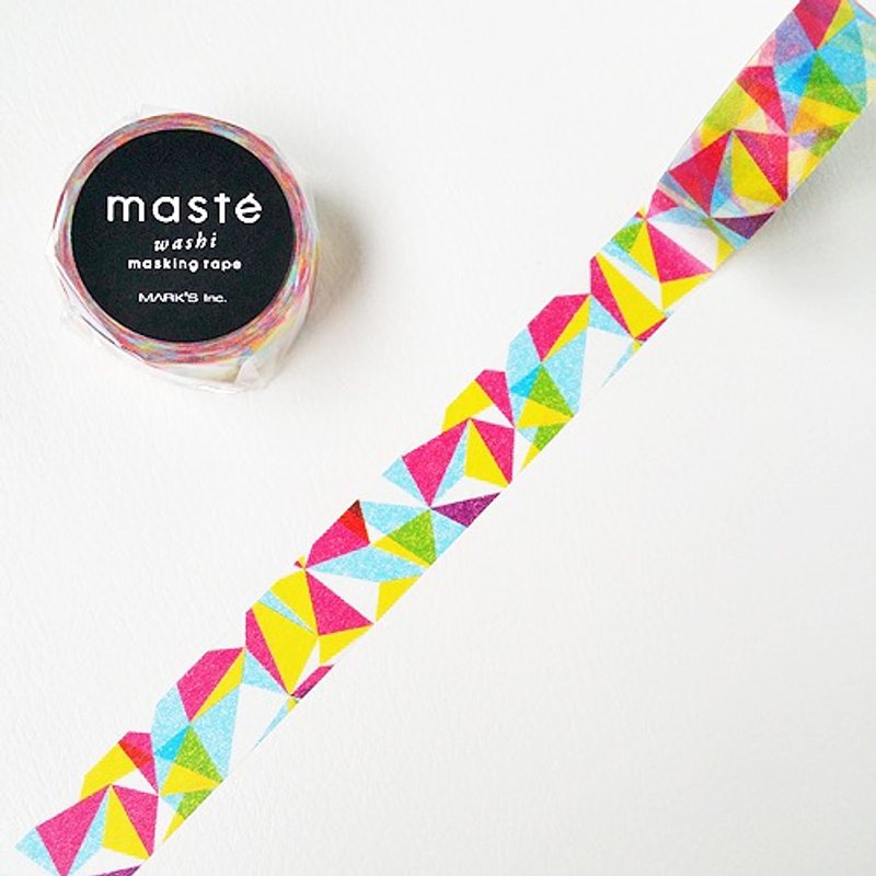 maste 和纸胶带 Multi Japan【彩色几何(MST-MKT92-A)】 - 纸胶带 - 纸 多色