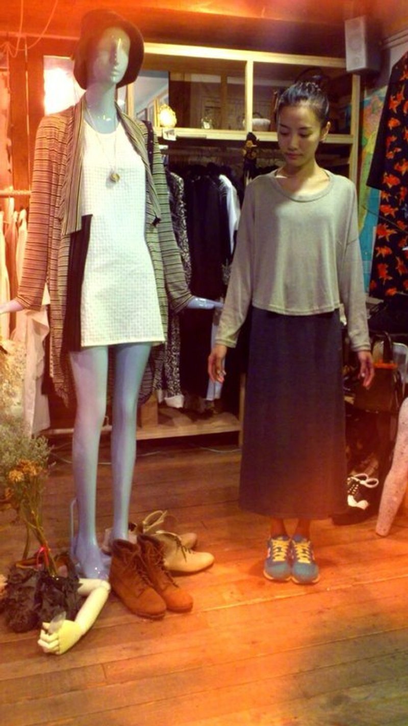 浅绿前短后长T - 女装 T 恤 - 其他材质 绿色