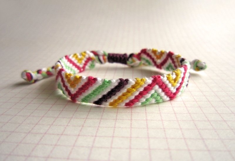 率性 幸运绳编织手环 (可选色) - 手链/手环 - 棉．麻 多色