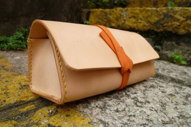 原皮立体太阳眼镜盒　Leather Sunglasses Case - 其他 - 真皮 卡其色