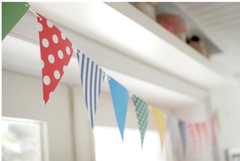 韩国Afrocat paper party flag 派对 diy 旗子 装饰 生日 庆祝 儿童 狂欢 - 木工/竹艺/纸艺 - 纸 多色