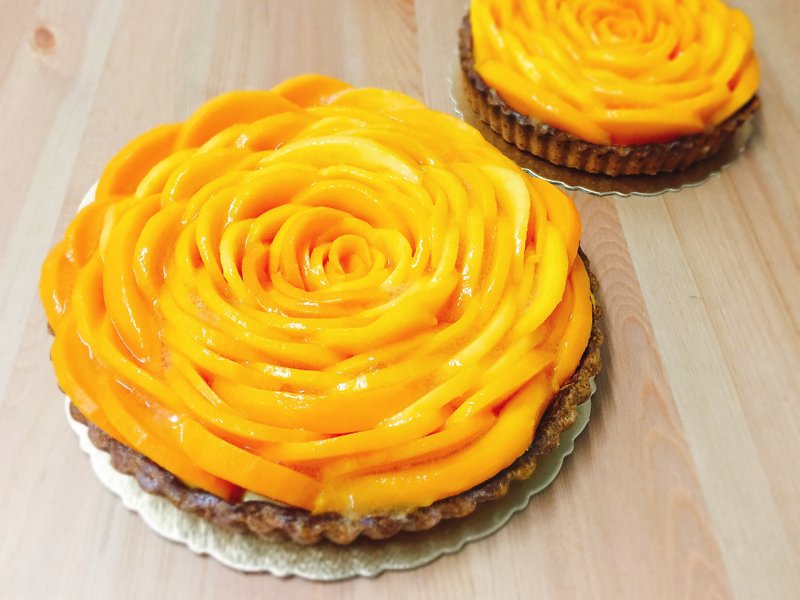 10寸芒果花朵塔 - 咸派/甜派 - 新鲜食材 橘色