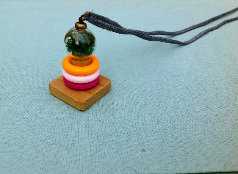 项链∞玻璃球森林的粉红套圈圈【限量】 - 项链 - 玻璃 多色