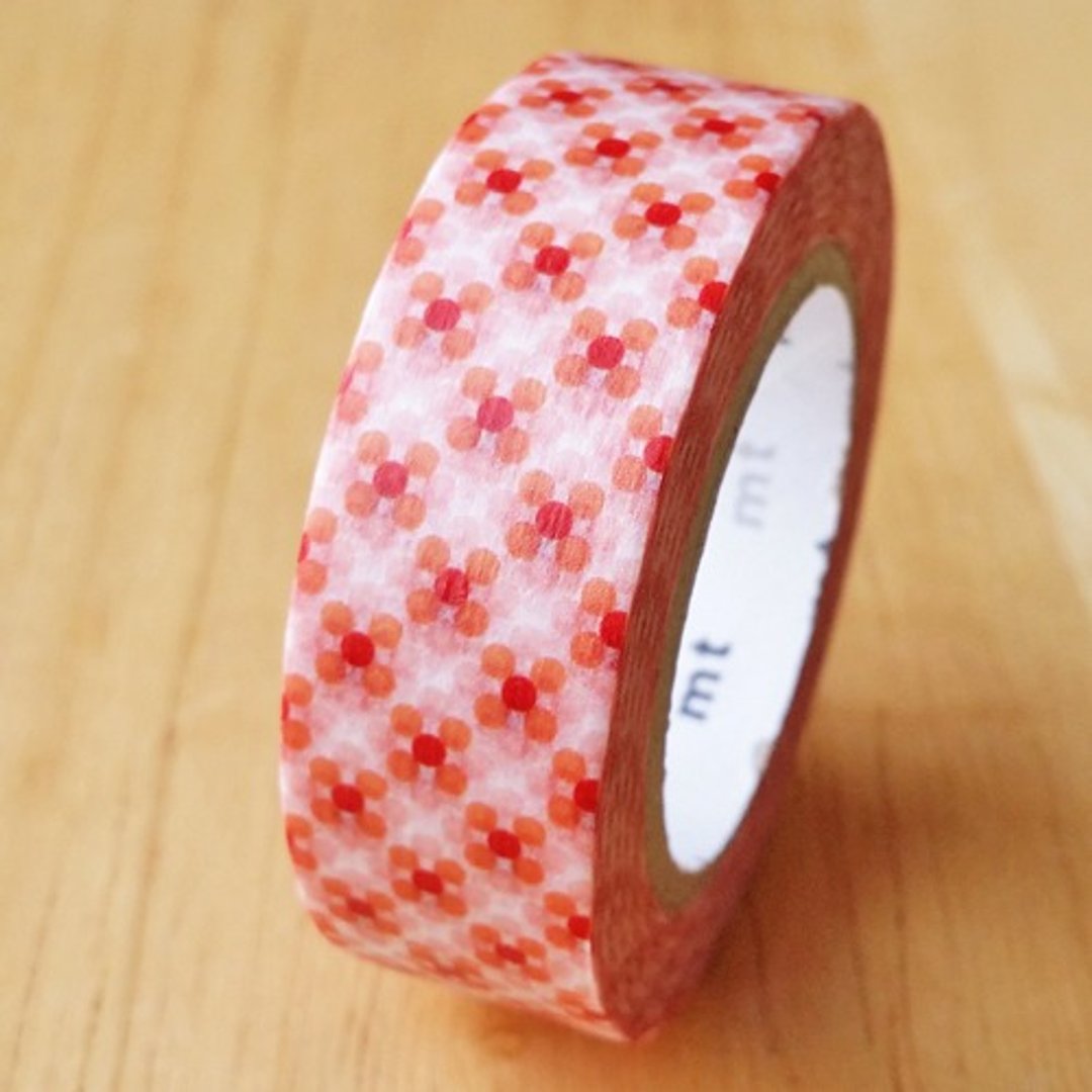 mt 和纸胶带 Deco【胧点-火 (MT01D281)】 - 纸胶带 - 纸 红色