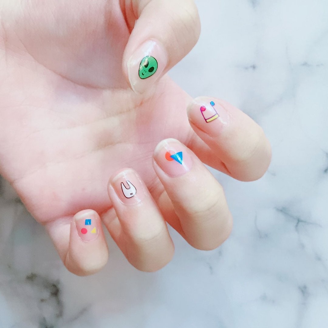 Surprise Tattoos / 闺蜜 指甲纹身贴纸 2入组合优惠 - 纹身贴 - 纸 多色