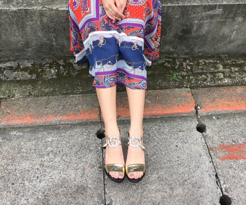 关于人生中的大日子系列 #942 ||雾金||复古高跟婚鞋 - 女款休闲鞋 - 真皮 多色