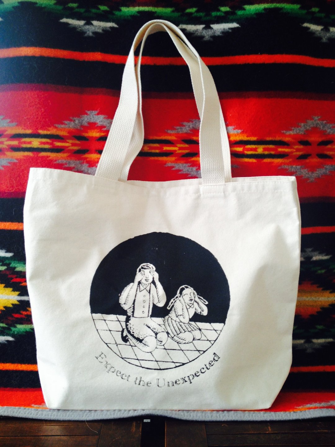 鬼遮眼厚切tote - 侧背包/斜挎包 - 其他材质 白色