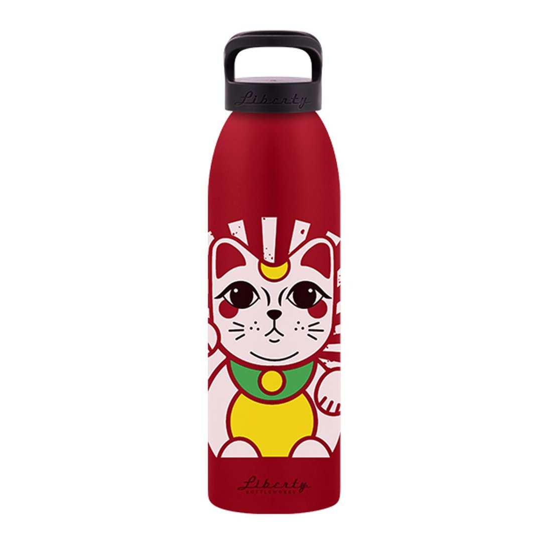 Liberty 美制超轻量环保运动水壶-700ml-保证招财猫/单一尺寸 - 水瓶/水壶 - 其他金属 红色