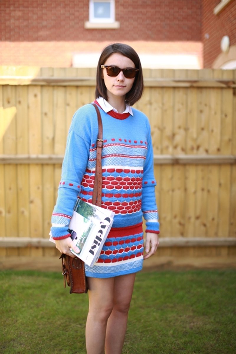 YU Square <红红覆盆子> 针织毛衣 - 女装针织衫/毛衣 - 其他材质 蓝色