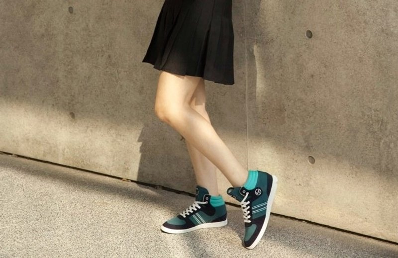 CEVENNES 高筒    石油蓝    女生款 - 女款休闲鞋 - 环保材料 蓝色