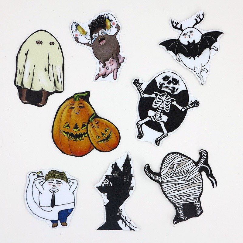 蛋定人生防水贴纸(7入) #7 - 贴纸 - 纸 白色