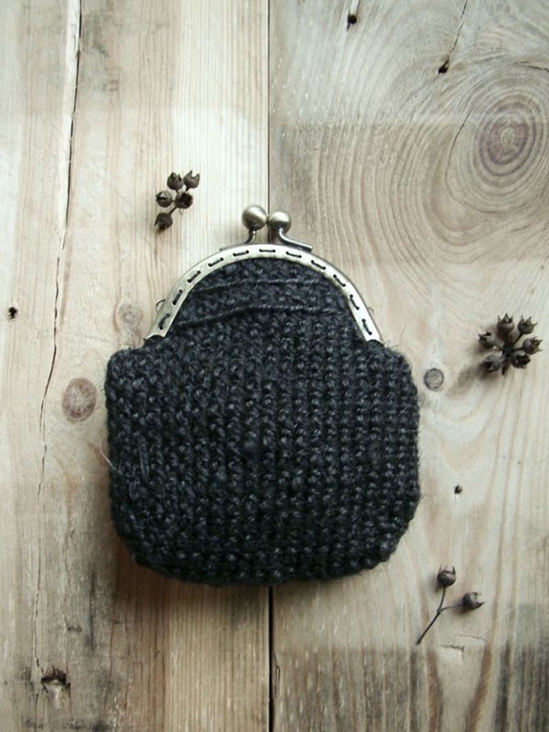 黑麻子口金包 - 零钱包 - 其他材质 黑色