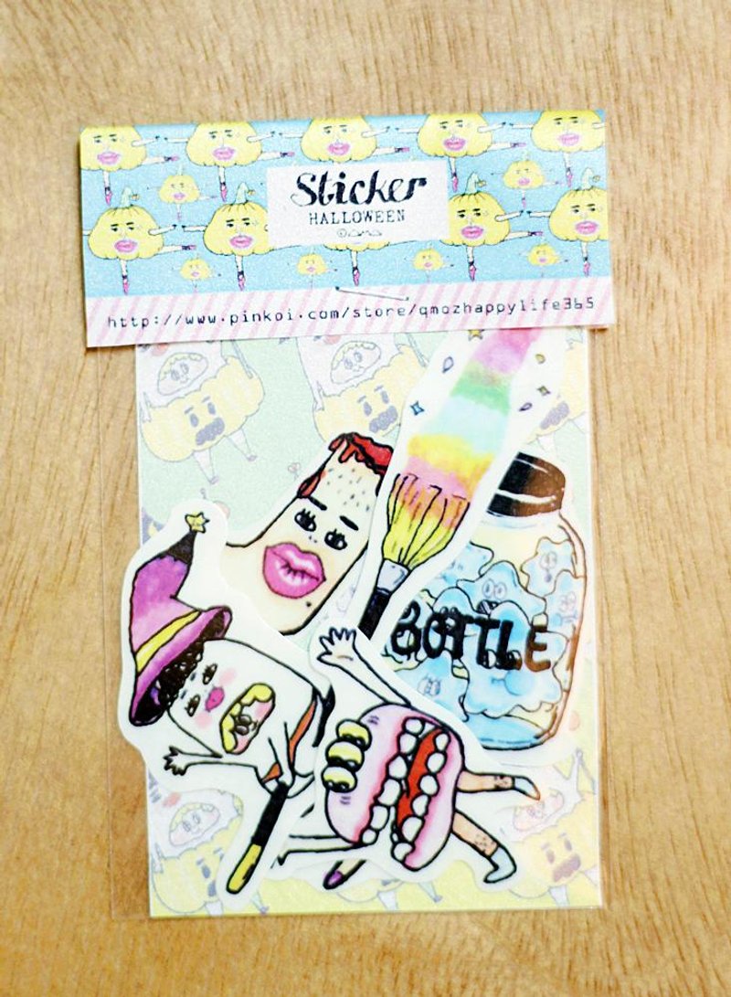 来捣蛋 Q摩子万圣节贴纸包 - 贴纸 - 其他材质 橘色