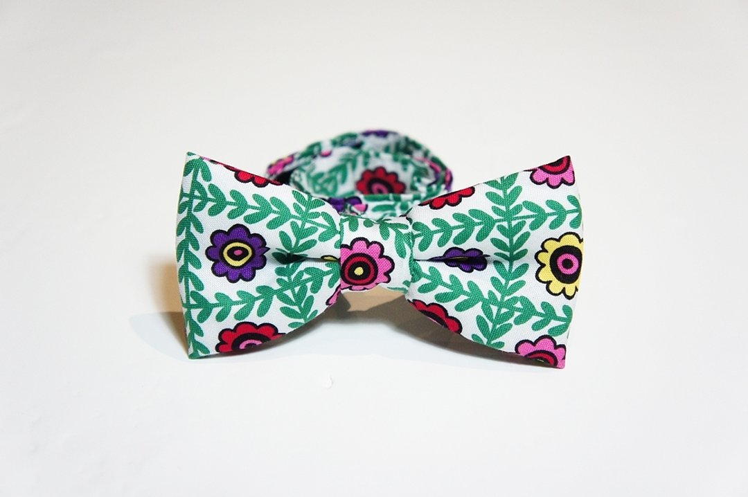Stone as chic 春漾花草 啾啾 领结 bow Tie - 领带/领带夹 - 其他材质 绿色