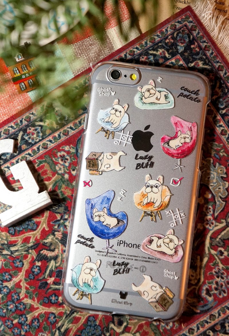 (售完)i6 / i6s手机壳-法斗懒骨头(透明 / 黑) - 手机壳/手机套 - 塑料 灰色