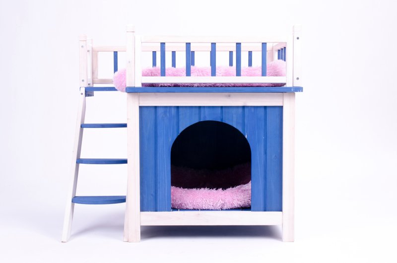 乡村木别墅 WDH-007 海洋之星 - 床垫/笼子 - 木头 蓝色