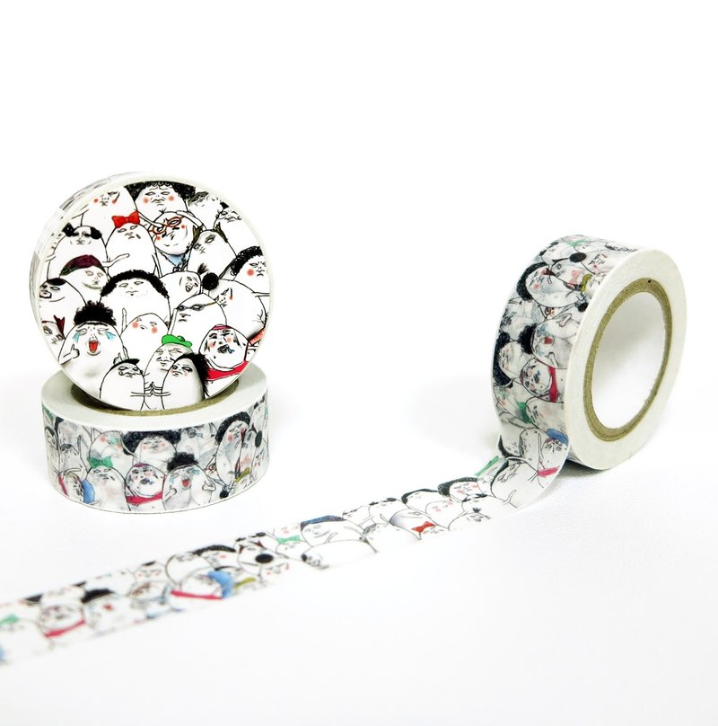 [和纸胶带]Shock MAMA-经典蛋群 - 纸胶带 - 纸 白色