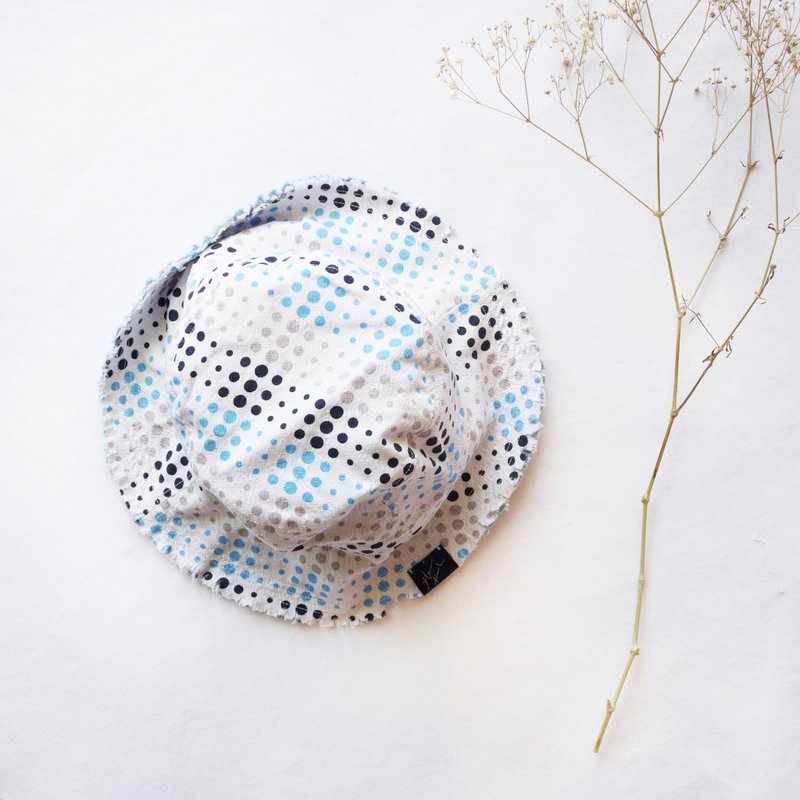 善变的双面渔夫帽 | 渐层水玉点 - 帽子 - 其他材质 蓝色