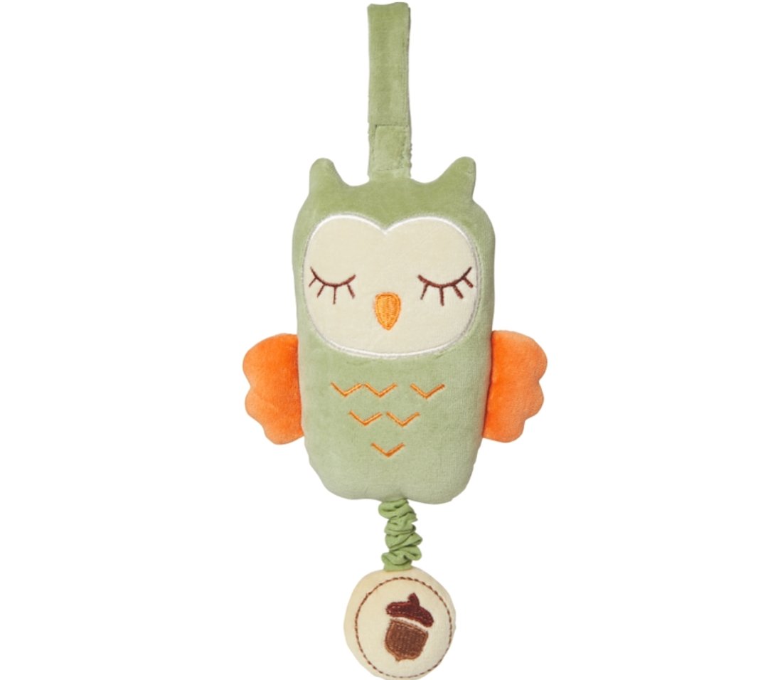 美国MyNatural Owl Musical猫头鹰音乐拉铃-绿色 - 玩具/玩偶 - 棉 绿色