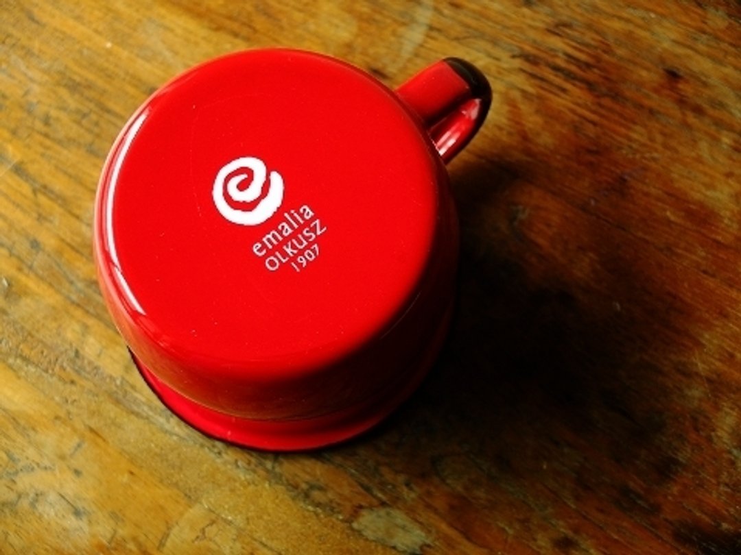 emalia OLKUSZ 波兰珐琅马克杯 250ml  红/咖啡边 - 咖啡杯/马克杯 - 其他金属 红色