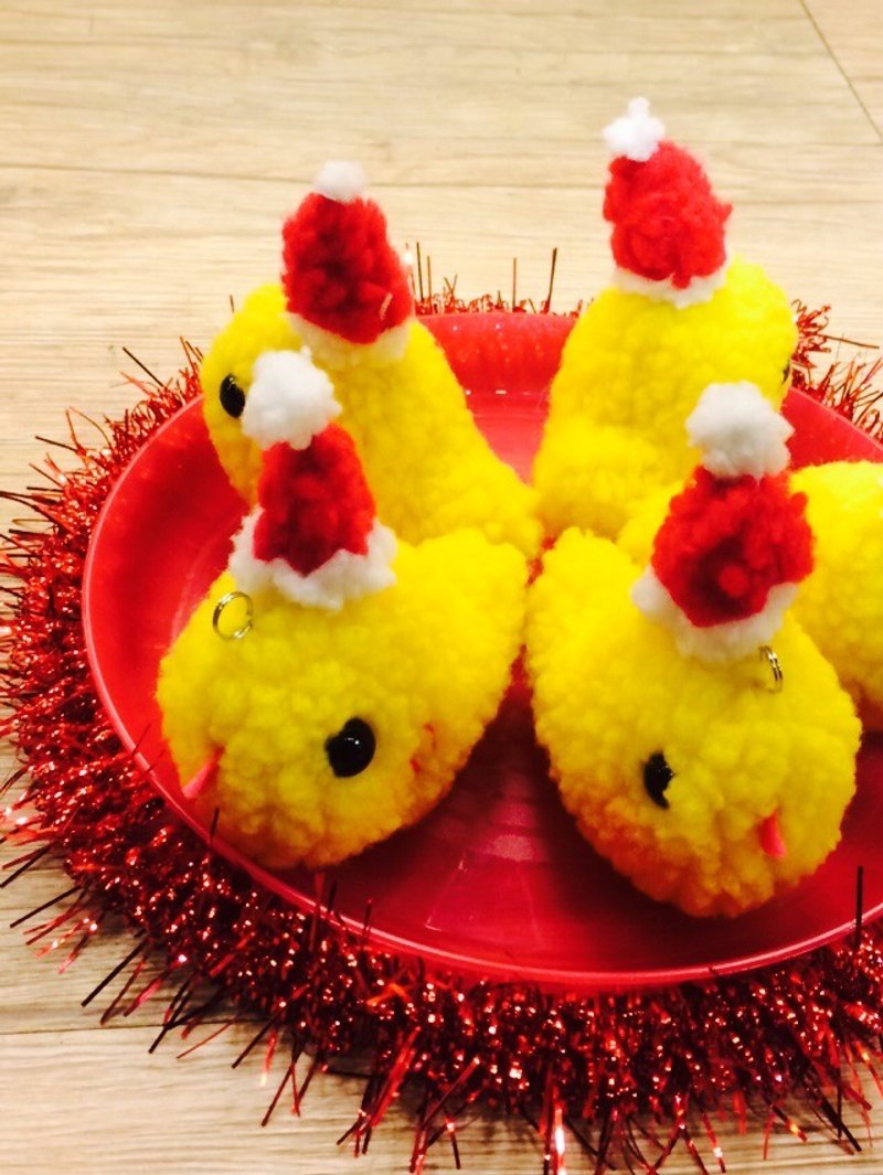 RABBIT LULU  圣诞小鸡鸡  圣诞节交换礼物 - 钥匙链/钥匙包 - 其他材质 黄色