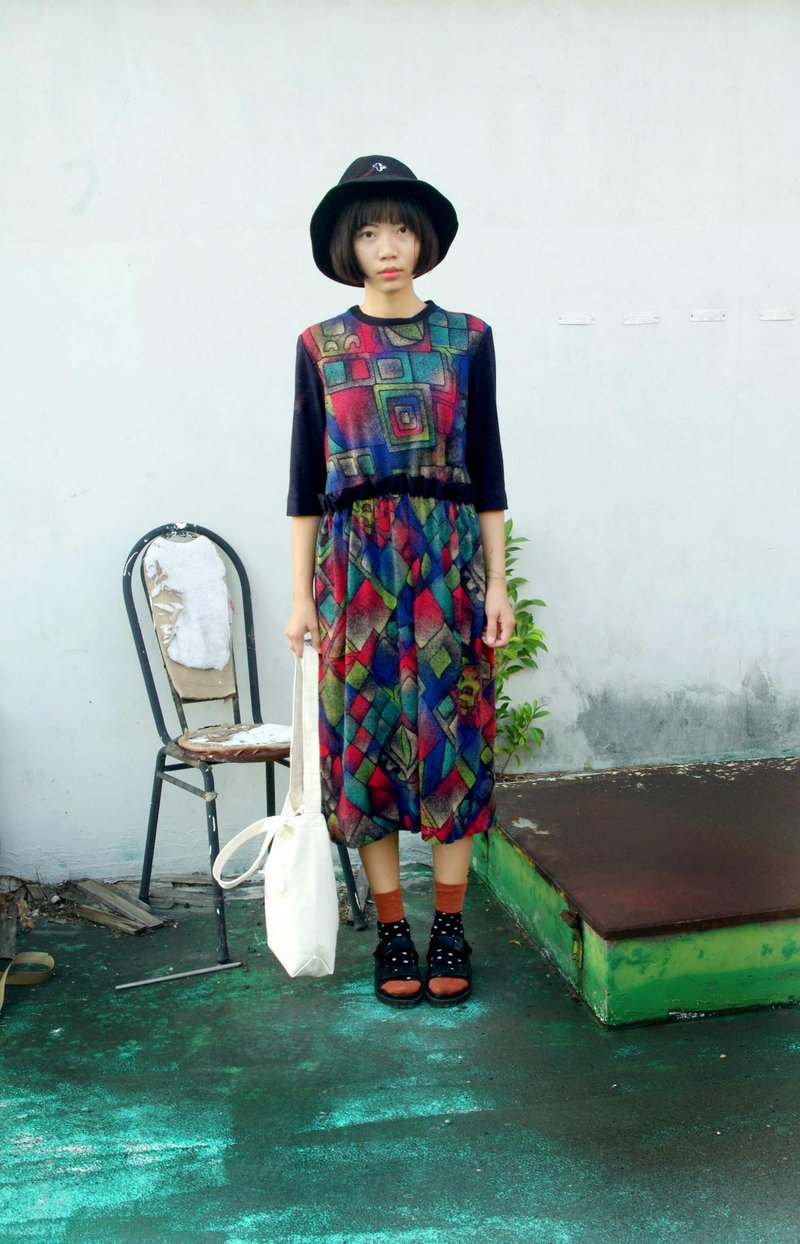 4.5studio-独立手作by FU-painting fabric 疯狂毕卡索 印花 花苞 洋装 - 洋装/连衣裙 - 其他材质 多色