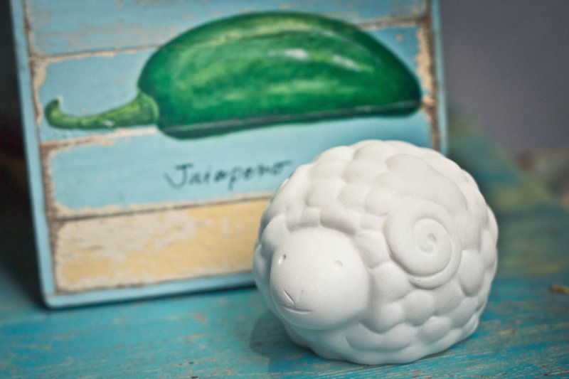 在这里．陪伴羊-小羊造型石雕 - 摆饰 - 石头 白色